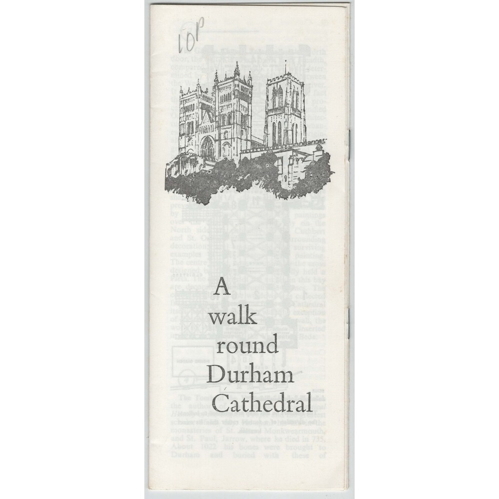 Vtg Durham Cathedral England Guide Booklet A Walk Round Norman Architecture Tour - Picture 1 of 3